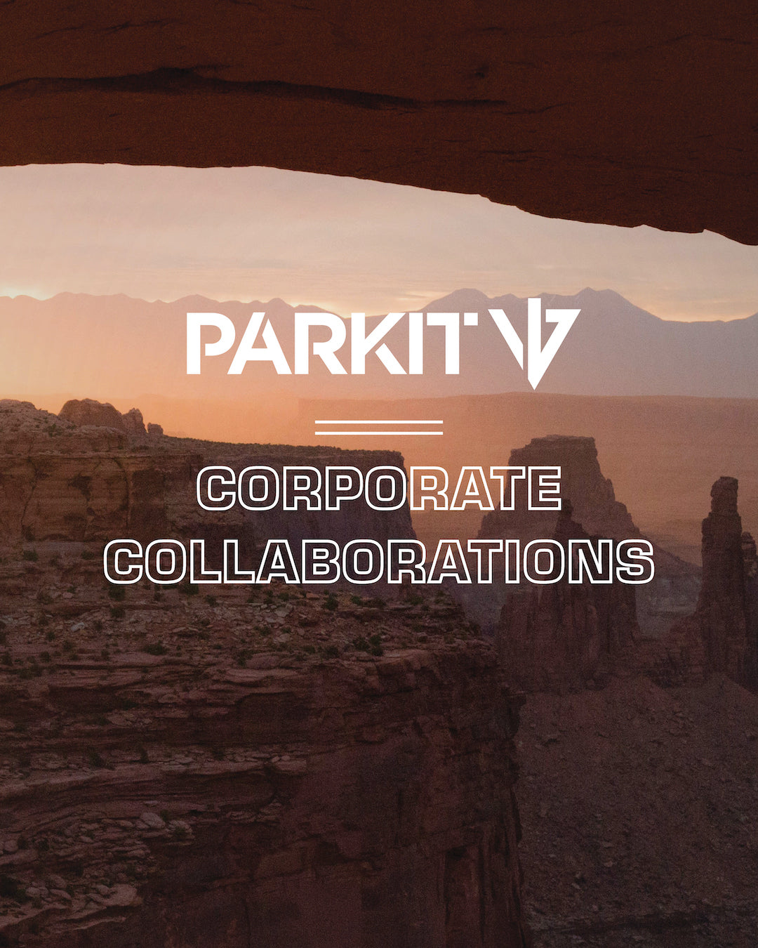 PARKIT CORPORATE COLLABORATIONS WITH A SUNSET AND BRYCE CANYON IN THE BACKGROUND