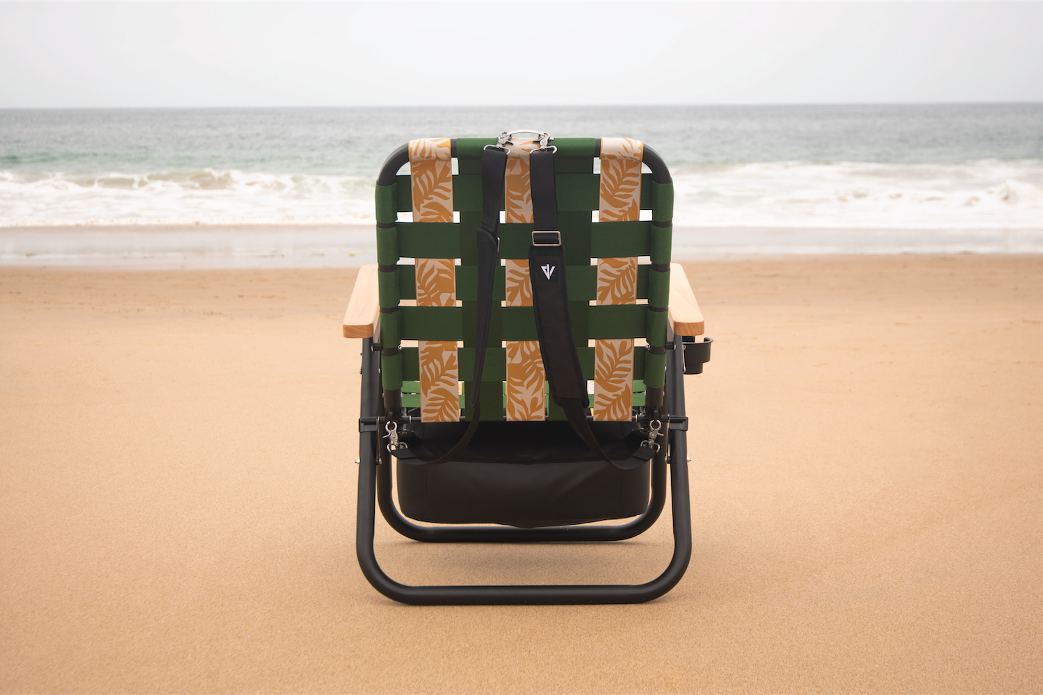 Parkit Voyager Chair in tropic on a beach in california.